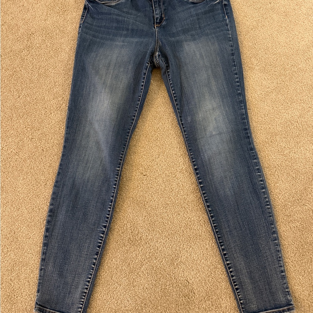 Jessica Simpson Faded Denim Skinny Jeans - Medium Blue Wash